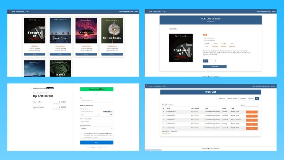 Web order book ASP NET Course Udemy